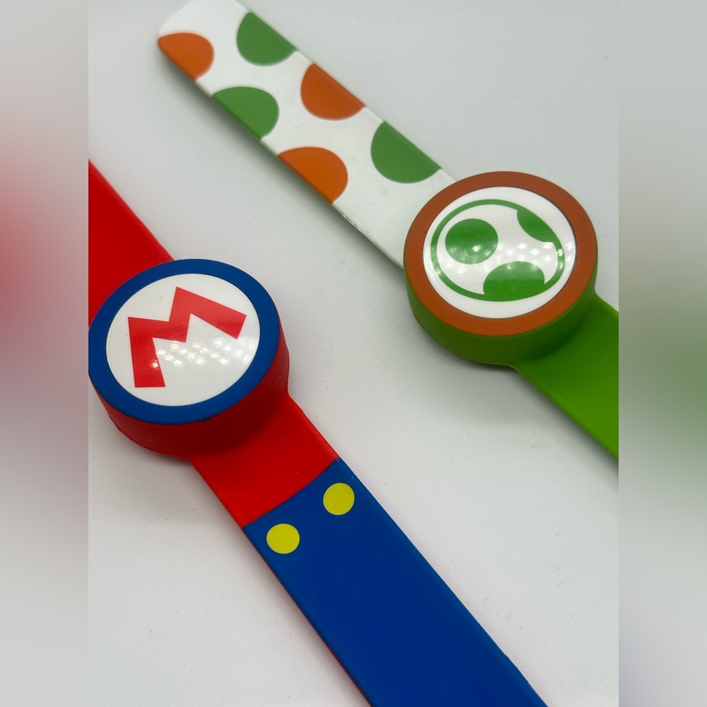 Super Nintendo World Power Up Band Slap Bracelets Mario Yoshi Universal Studios - Picture 2 of 6